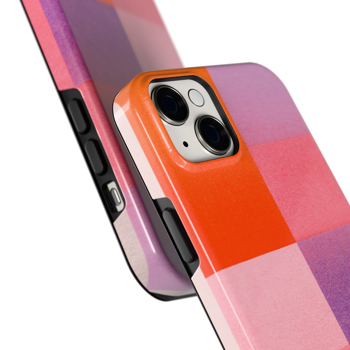 Kleurvlakken Korrel hoesje voor iPhone 14 Plus, close-up