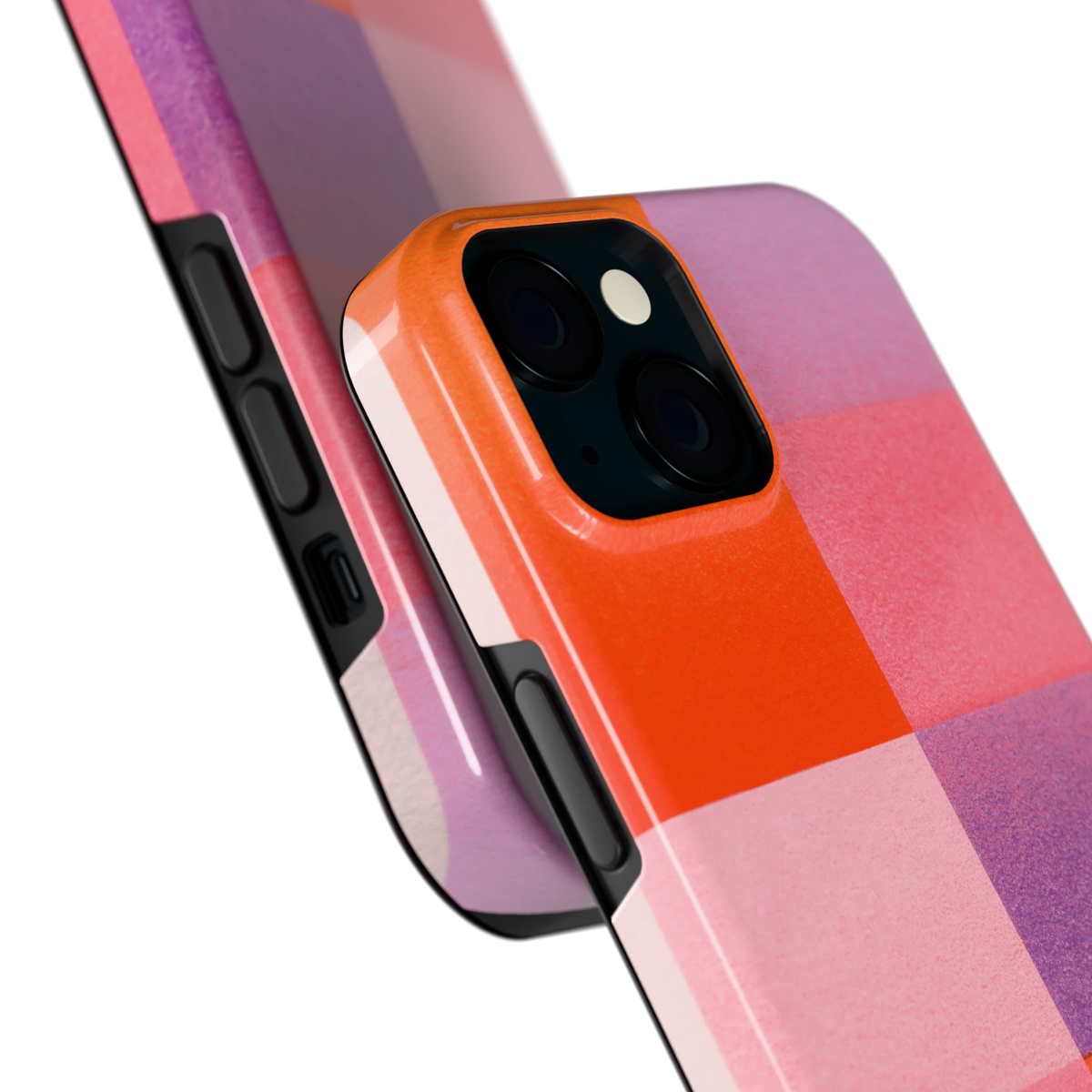 Kleurvlakken Korrel hoesje voor iPhone 15, close-up