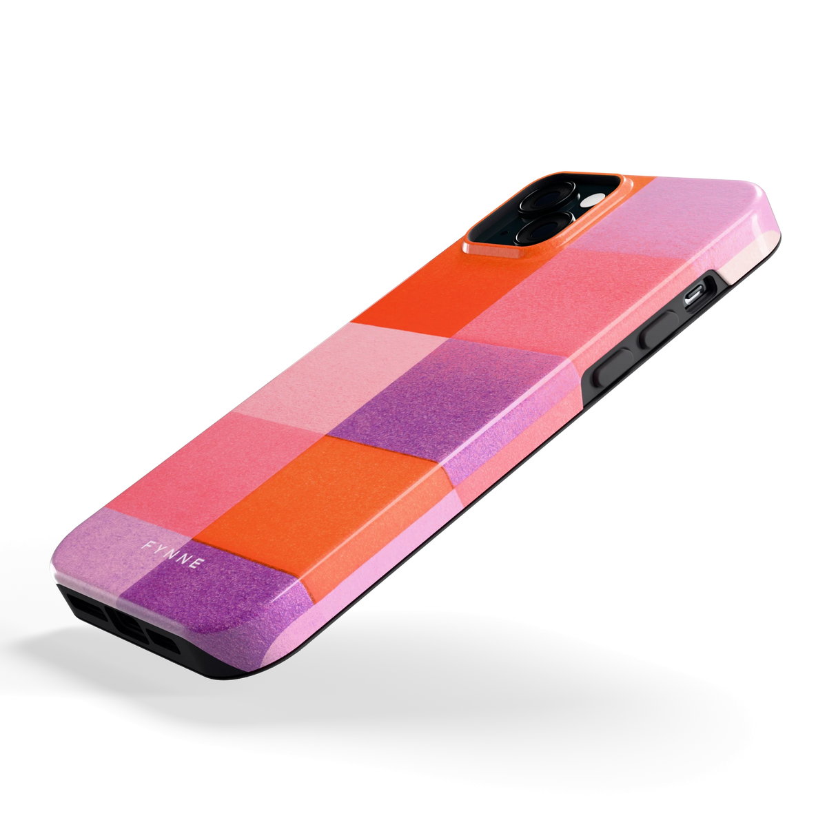 Kleurvlakken Korrel hoesje voor iPhone 15 Plus, schuin