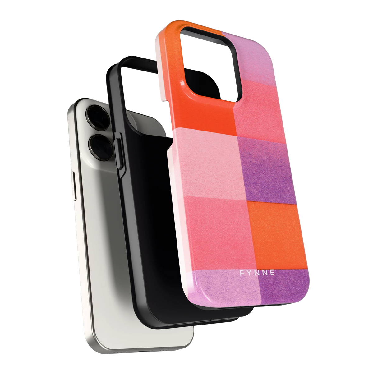 Kleurvlakken Korrel hoesje voor iPhone 15 Pro, los van de telefoon