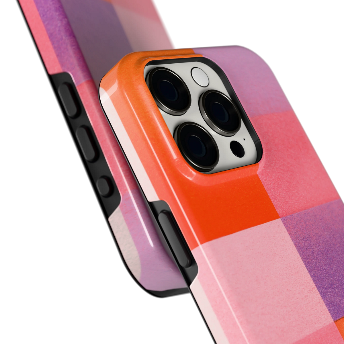 Kleurvlakken Korrel hoesje voor iPhone 15 Pro, close-up