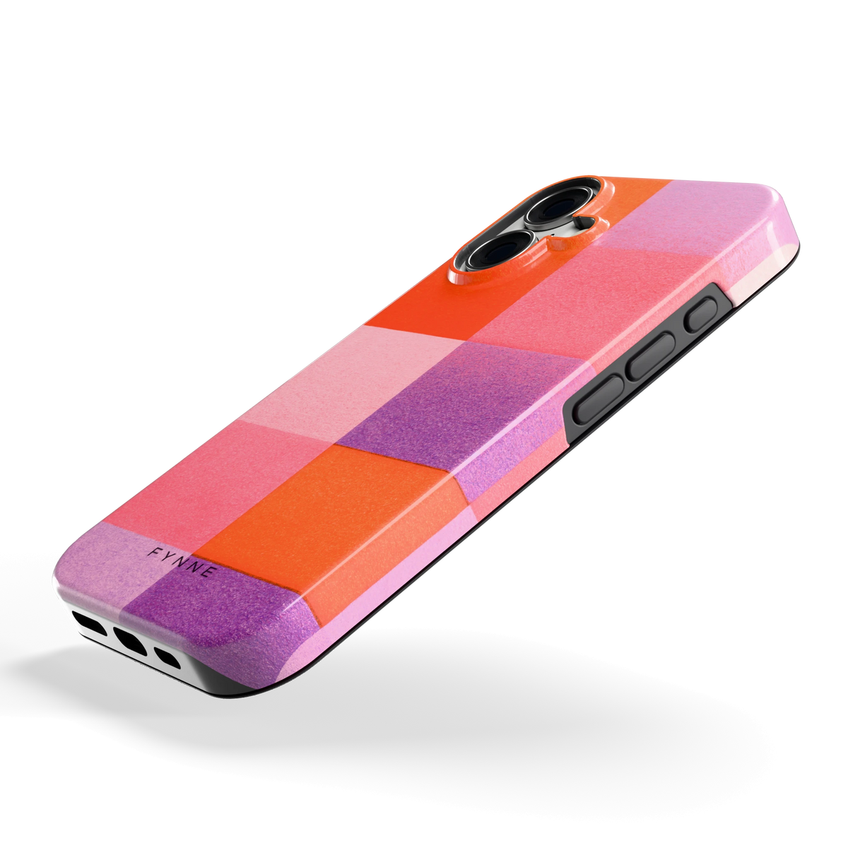 Kleurvlakken Korrel hoesje voor iPhone 16, schuin