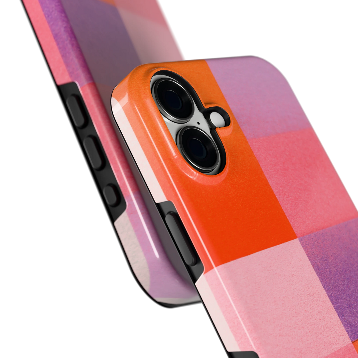 Kleurvlakken Korrel hoesje voor iPhone 16 Plus, close-up