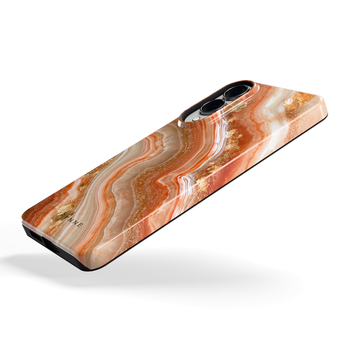 Koperen agaatstroom hoesje voor Galaxy S25 Edge, schuin