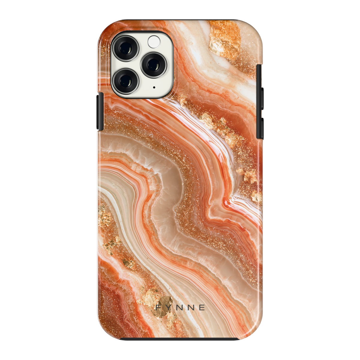 Koperen agaatstroom hoesje voor iPhone 11 Pro, achterkant