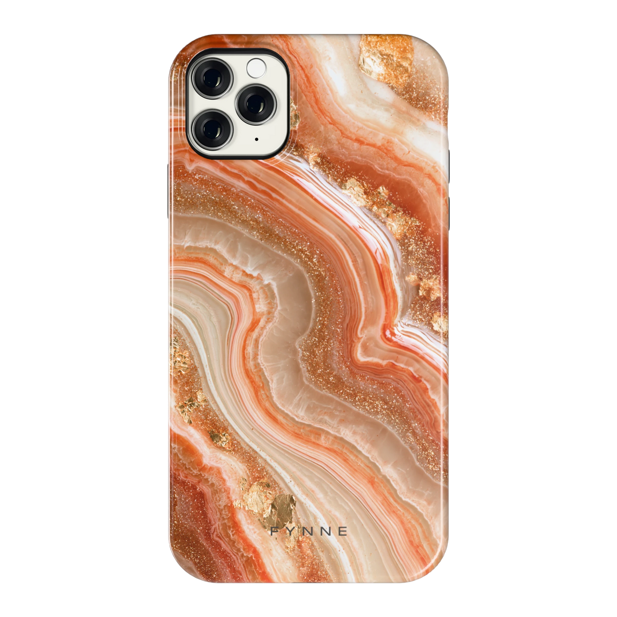 Koperen agaatstroom hoesje voor iPhone 11 Pro Max, achterkant