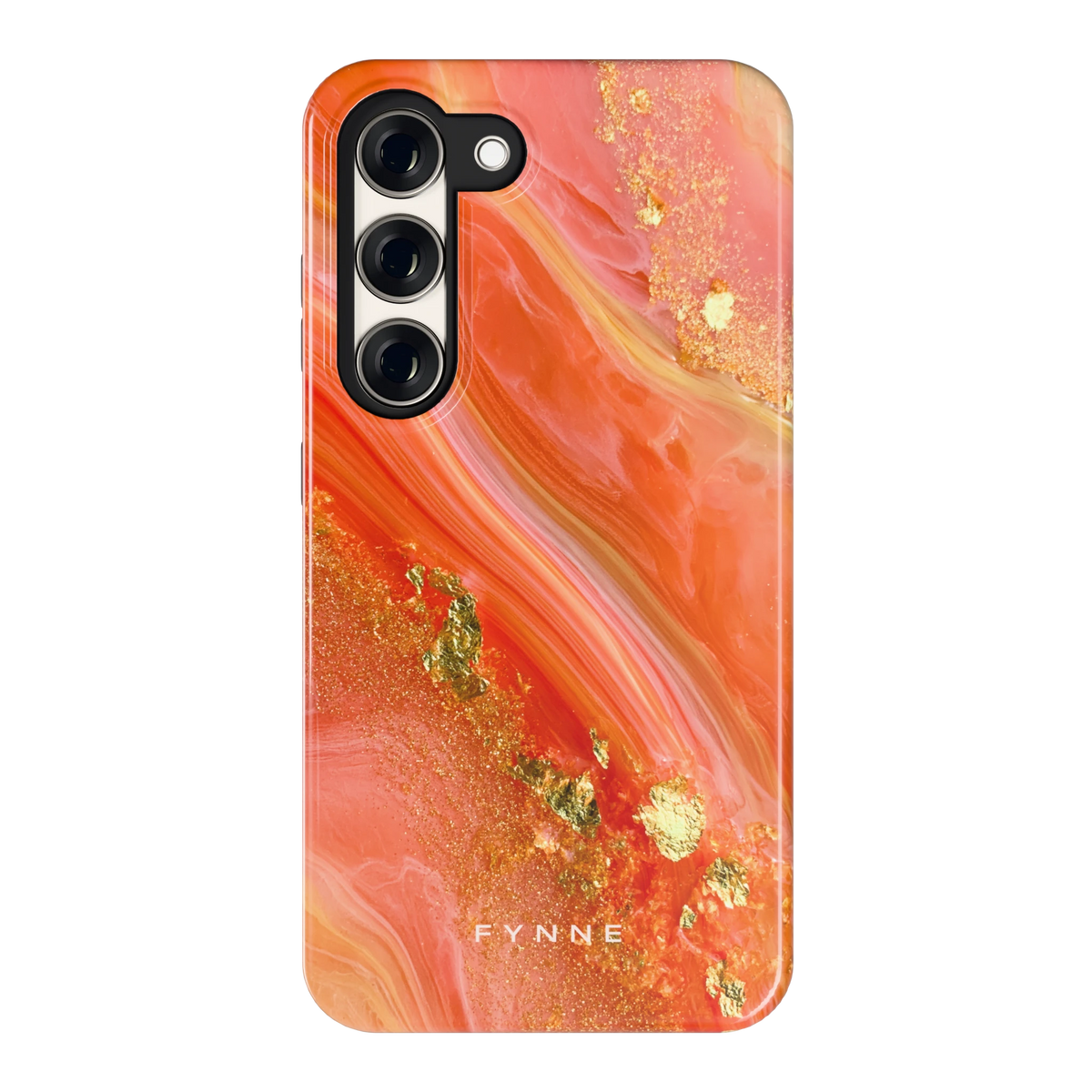Koraal Agaat Goud hoesje voor Galaxy S23, achterkant