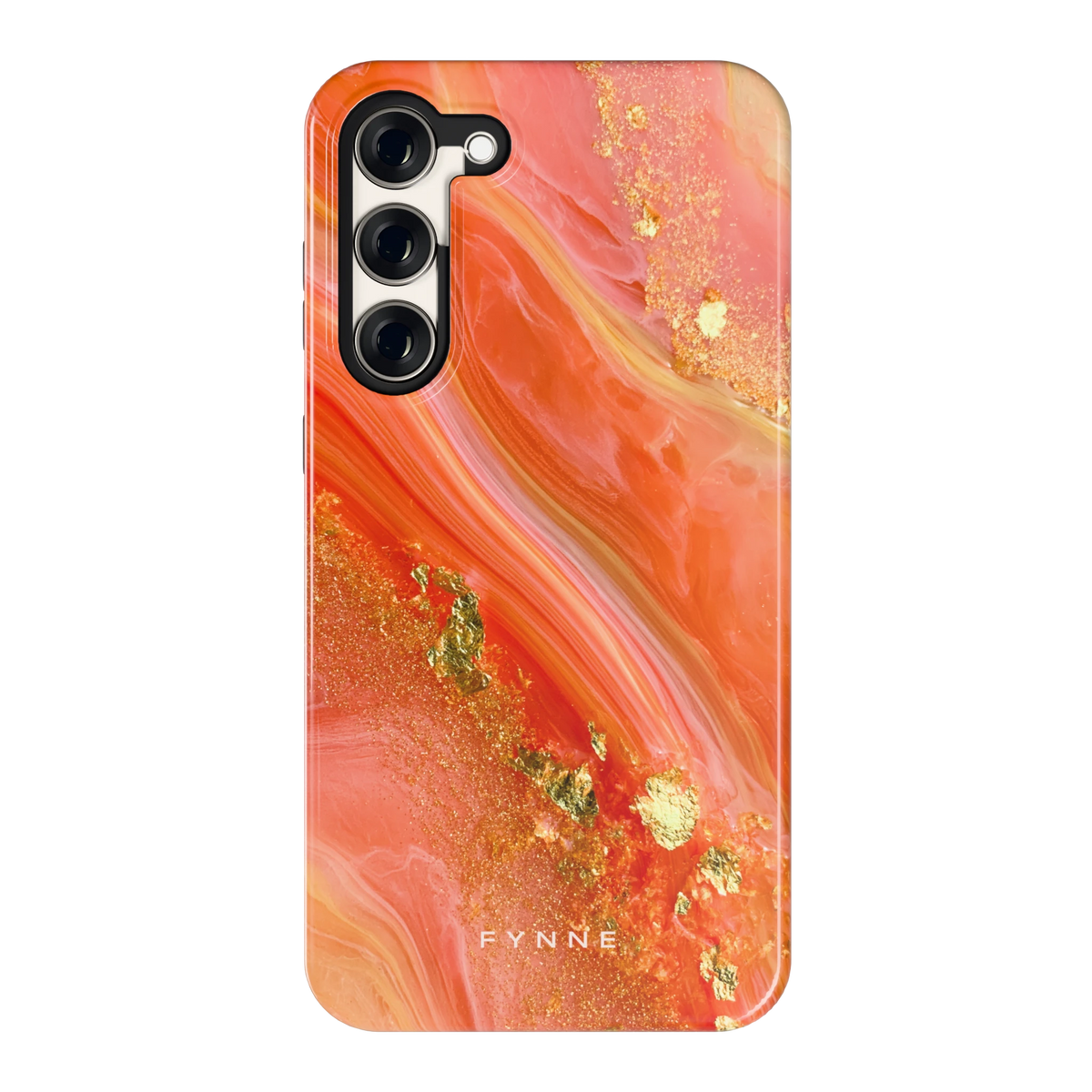 Koraal Agaat Goud hoesje voor Galaxy S23+, achterkant