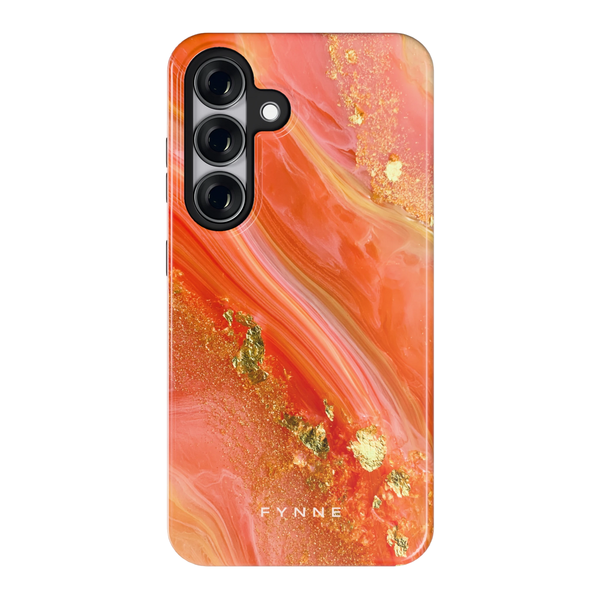 Koraal Agaat Goud hoesje voor Galaxy S25, achterkant