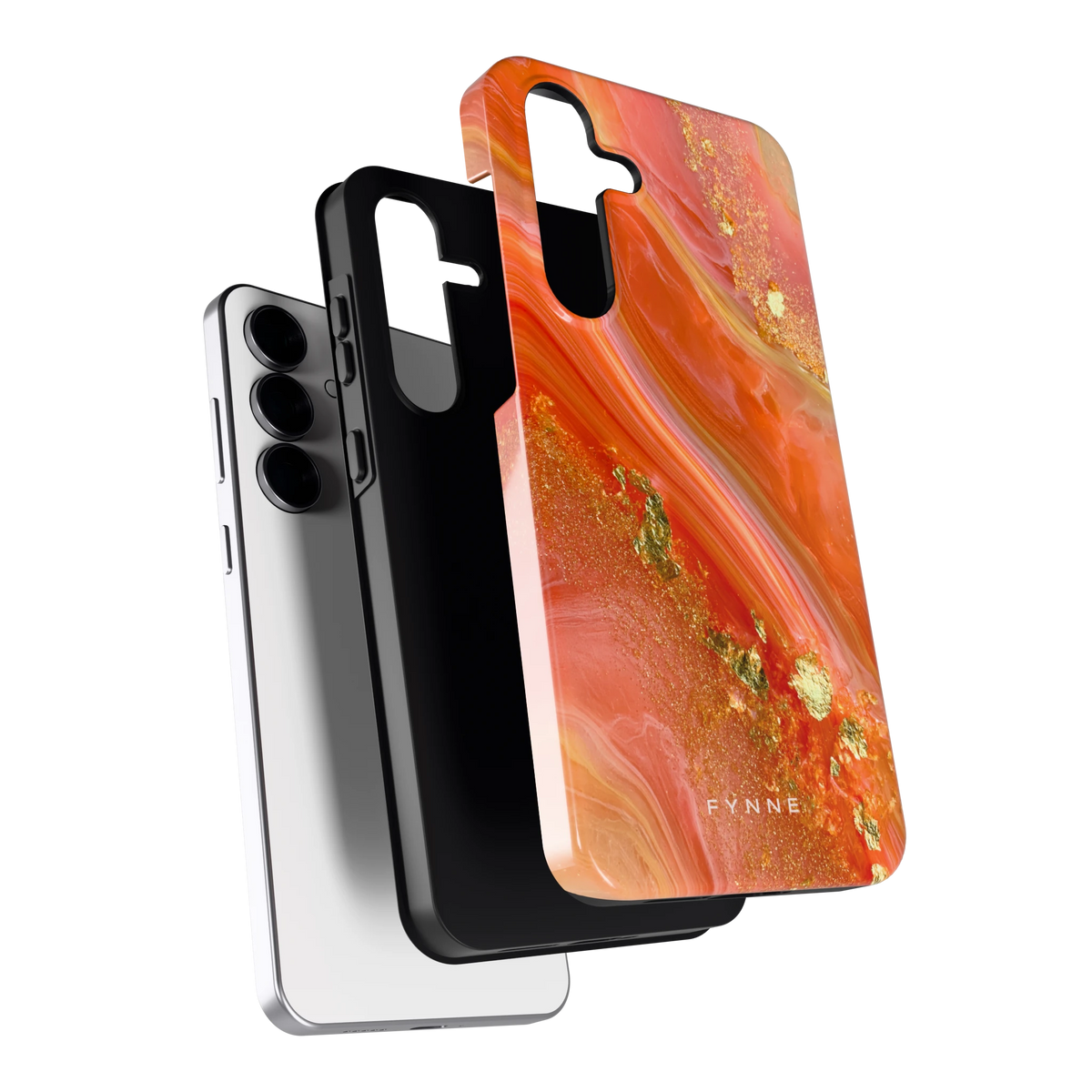 Koraal Agaat Goud hoesje voor Galaxy S25 FE, los van de telefoon