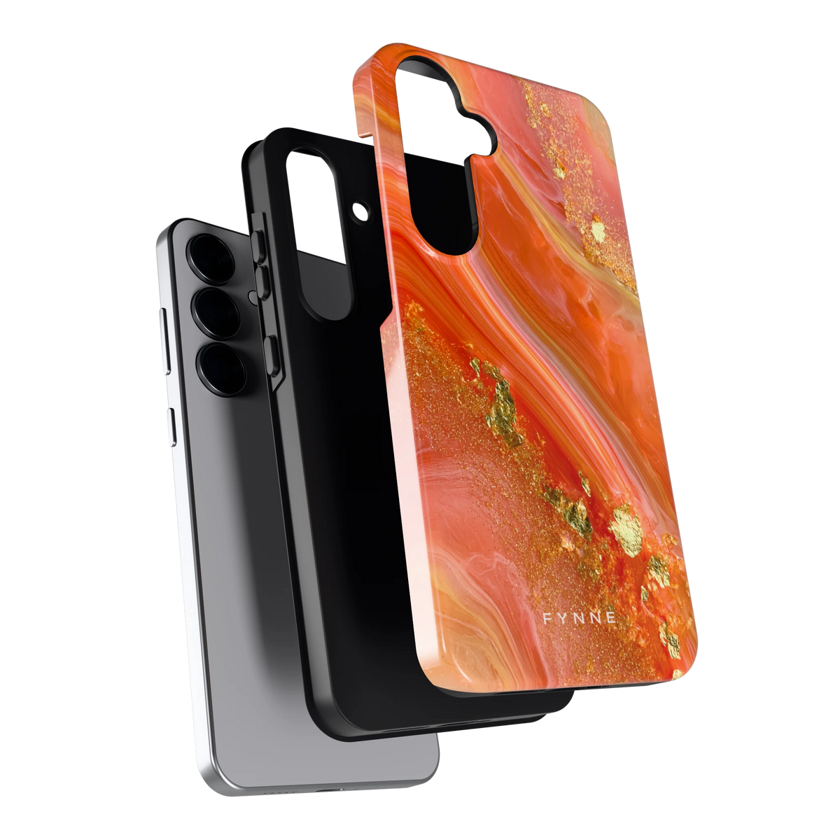 Koraal Agaat Goud hoesje voor Galaxy S25+, los van de telefoon