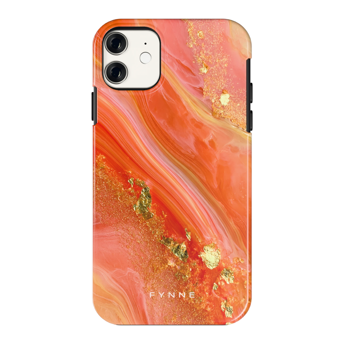 Koraal Agaat Goud hoesje voor iPhone 11, achterkant