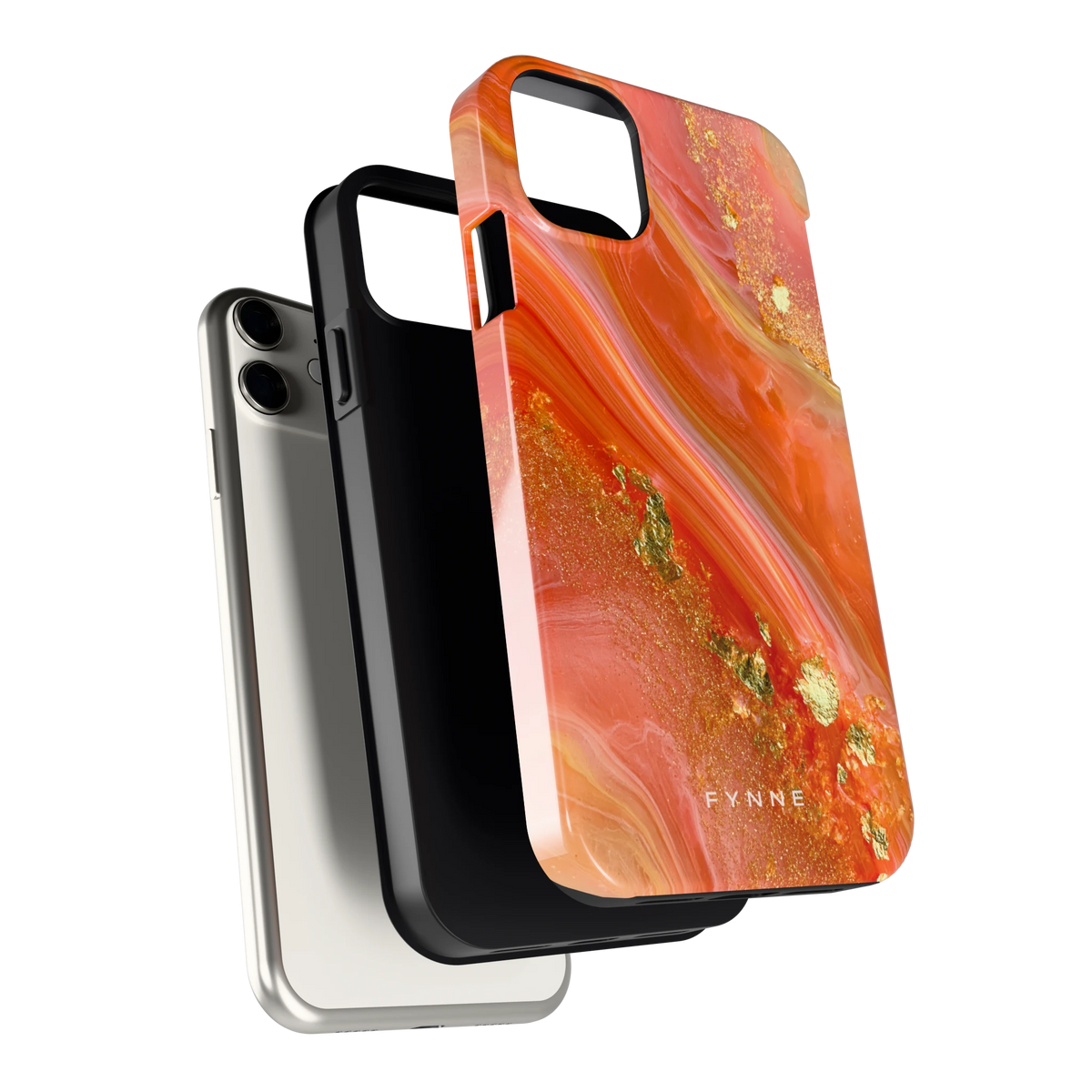 Koraal Agaat Goud hoesje voor iPhone 11, los van de telefoon
