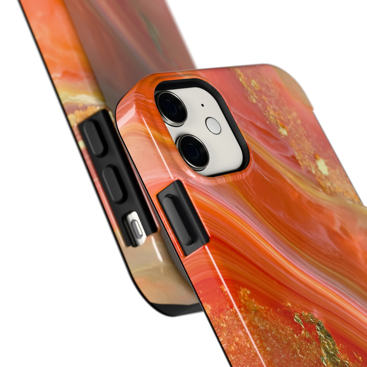 Koraal Agaat Goud hoesje voor iPhone 11, close-up