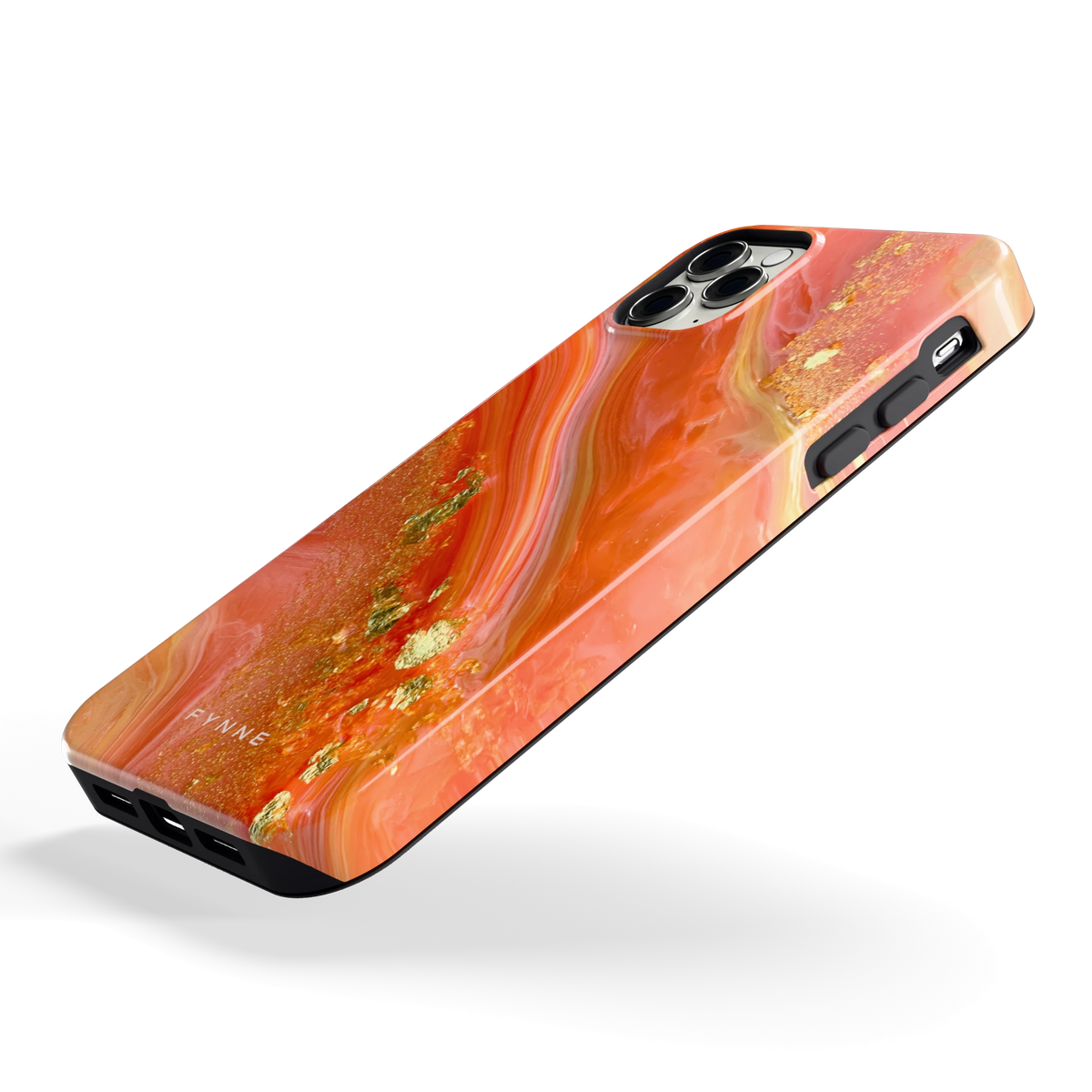 Koraal Agaat Goud hoesje voor iPhone 11 Pro Max, schuin