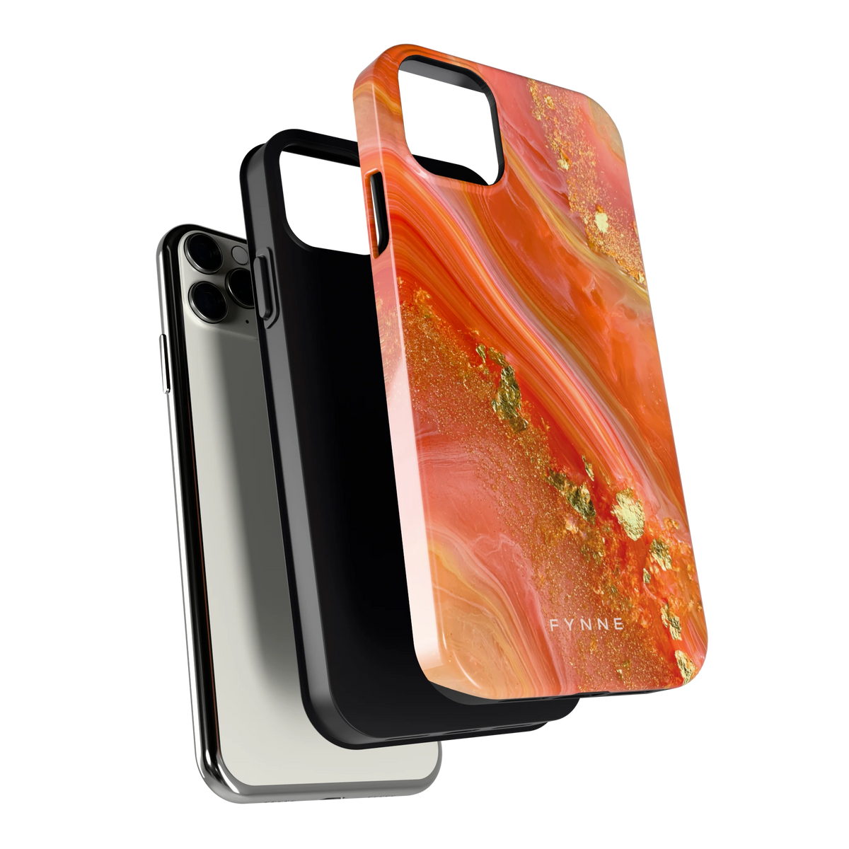 Koraal Agaat Goud hoesje voor iPhone 11 Pro Max, los van de telefoon