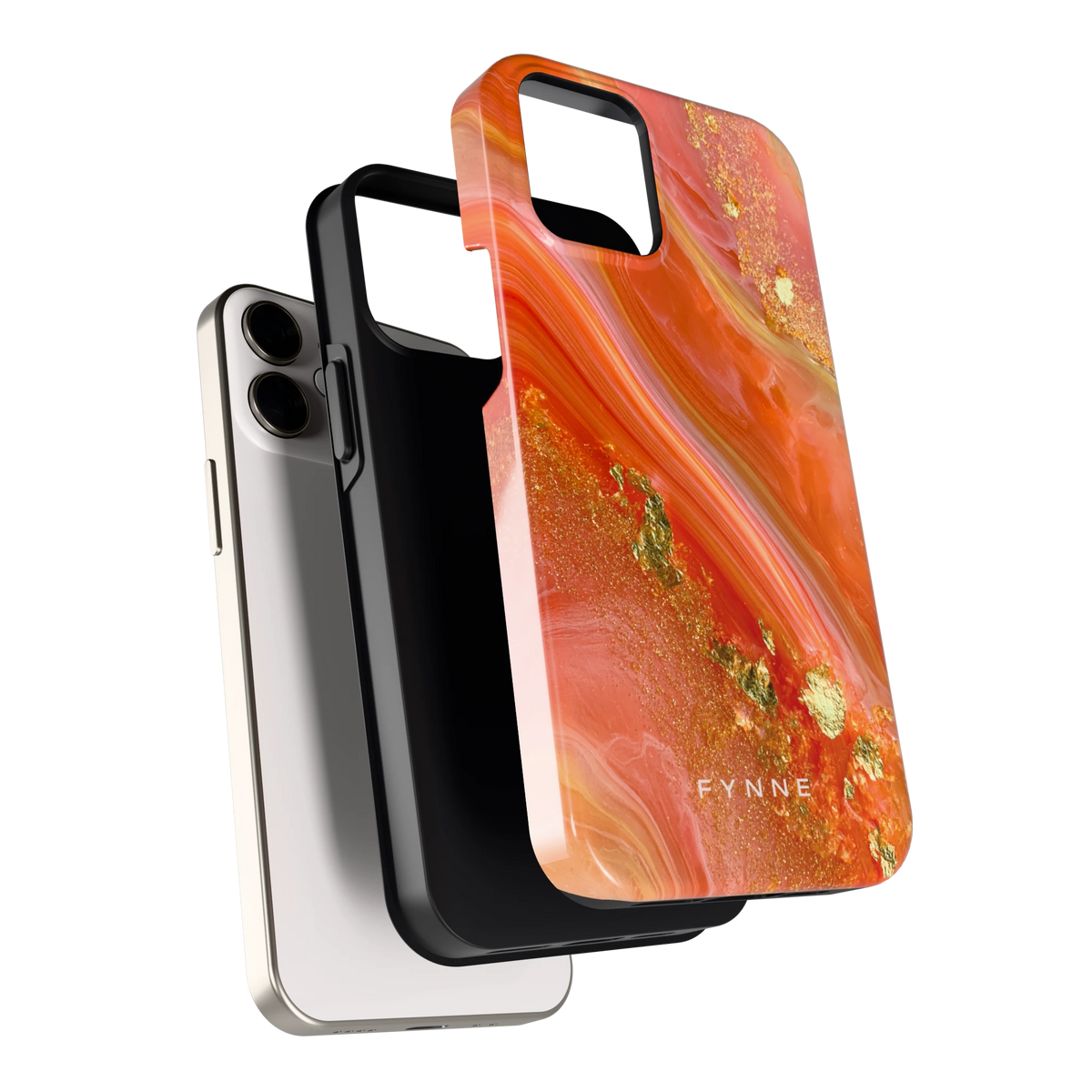 Koraal Agaat Goud hoesje voor iPhone 12 mini, los van de telefoon