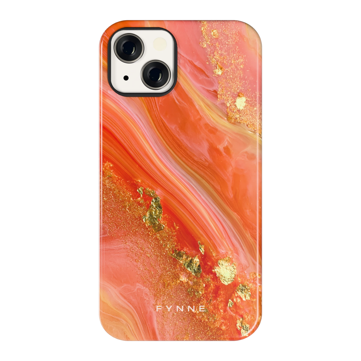 Koraal Agaat Goud hoesje voor iPhone 13, achterkant