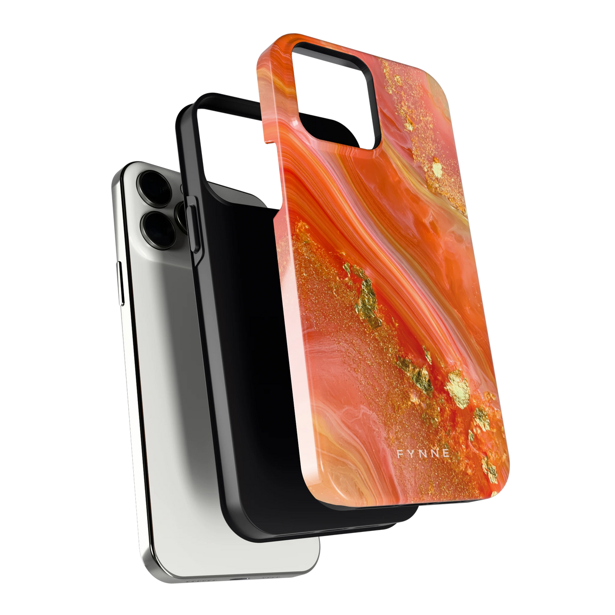 Koraal Agaat Goud hoesje voor iPhone 13 Pro Max, los van de telefoon