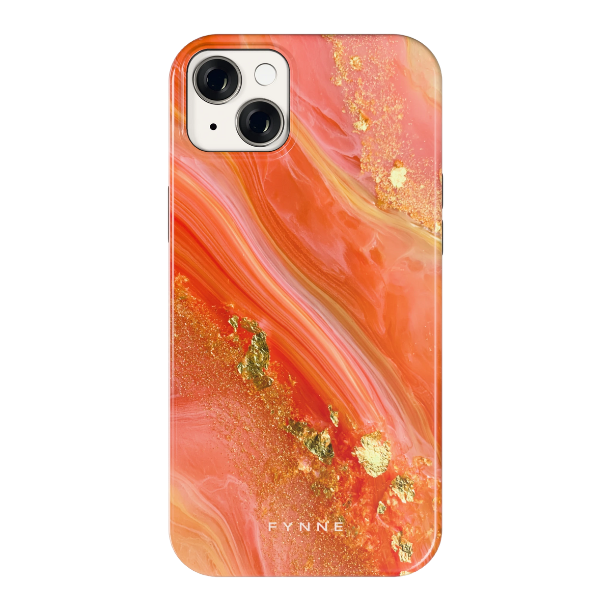 Koraal Agaat Goud hoesje voor iPhone 14 Plus, achterkant