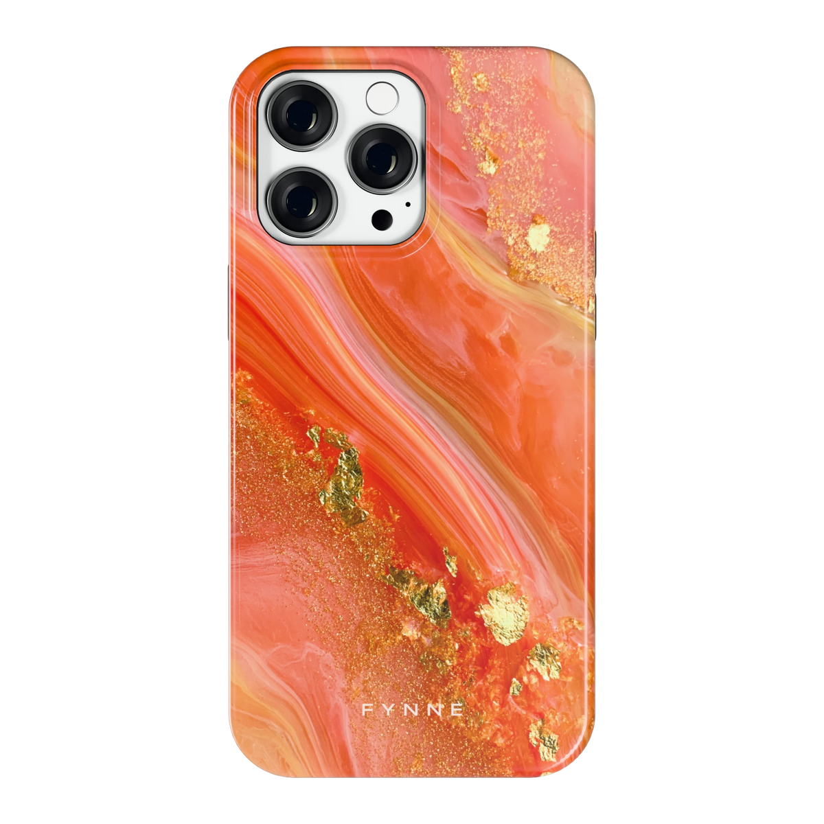 Koraal Agaat Goud hoesje voor iPhone 14 Pro Max, achterkant