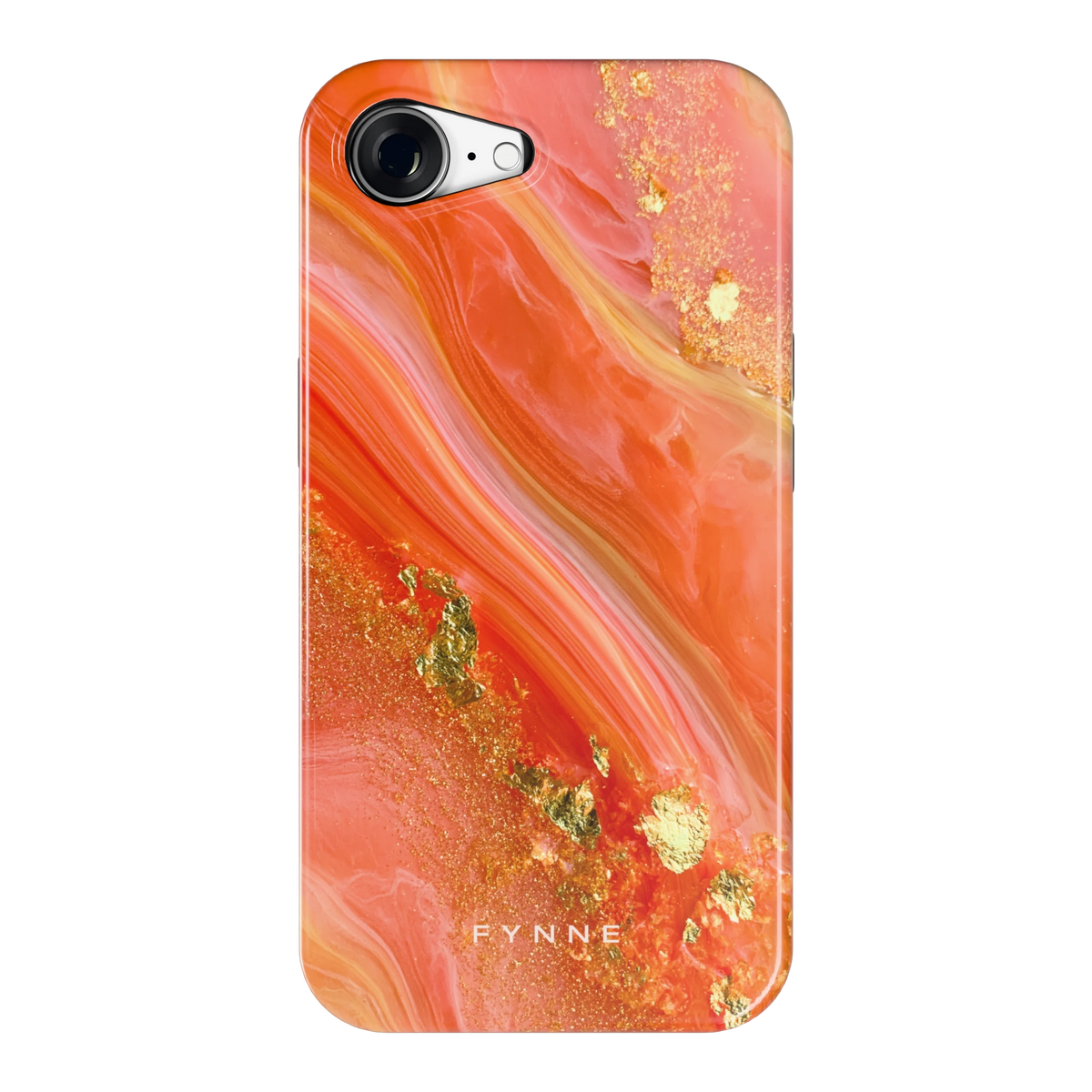 Koraal Agaat Goud hoesje voor iPhone 16e, achterkant
