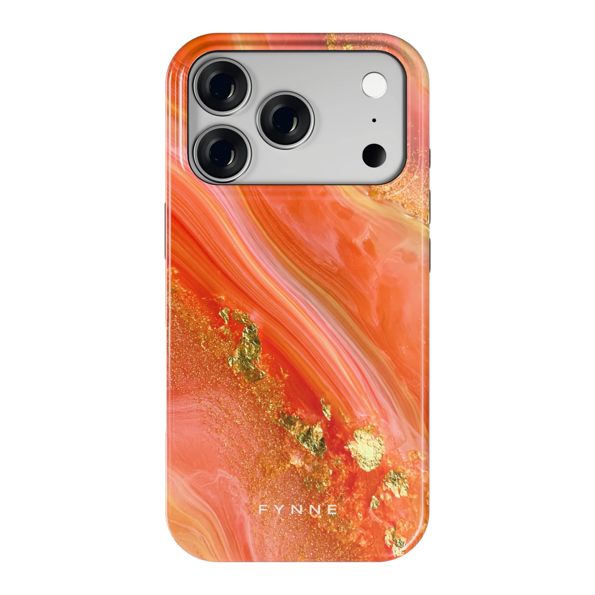 Koraal Agaat Goud hoesje voor iPhone 18 Pro, achterkant