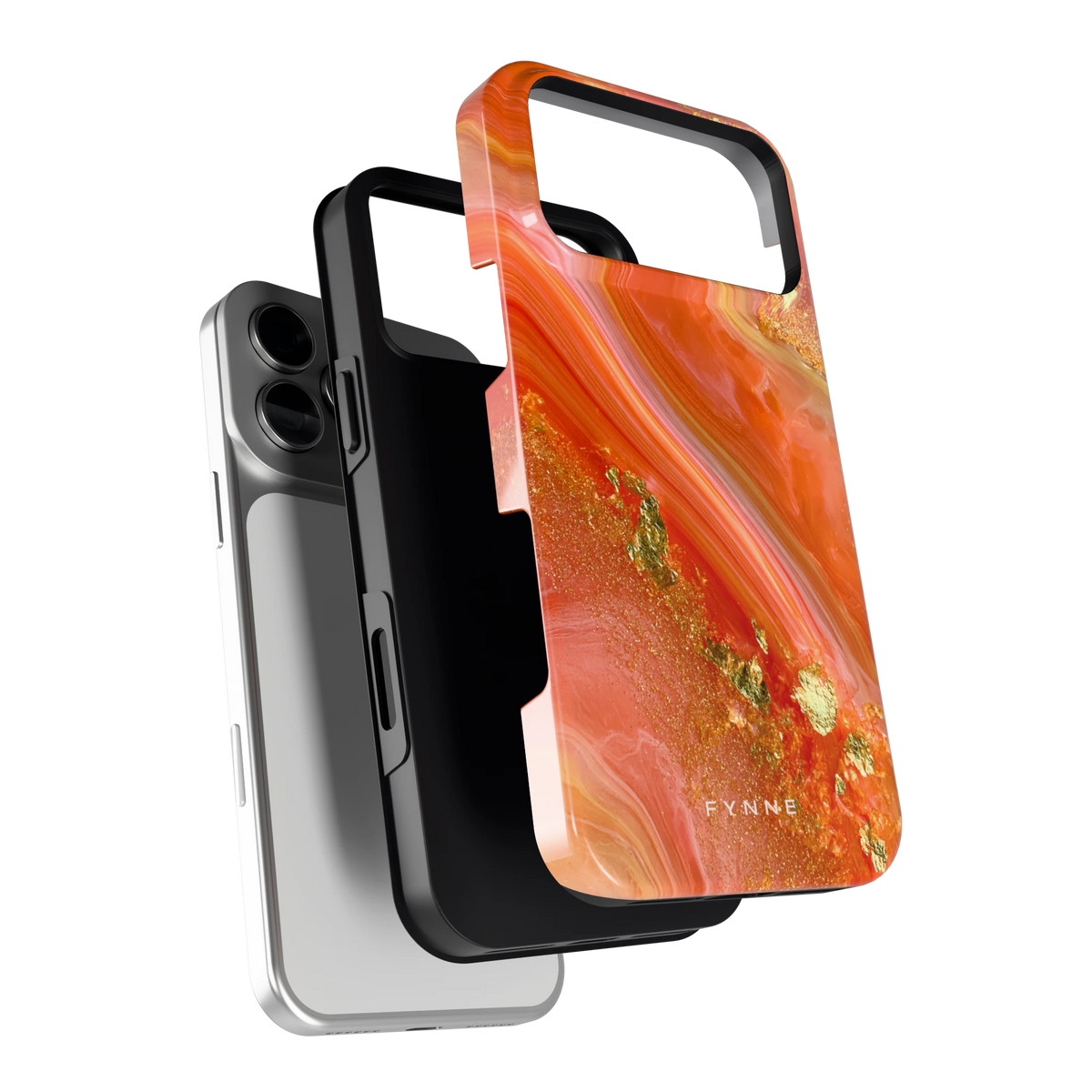 Koraal Agaat Goud hoesje voor iPhone 18 Pro Max, los van de telefoon