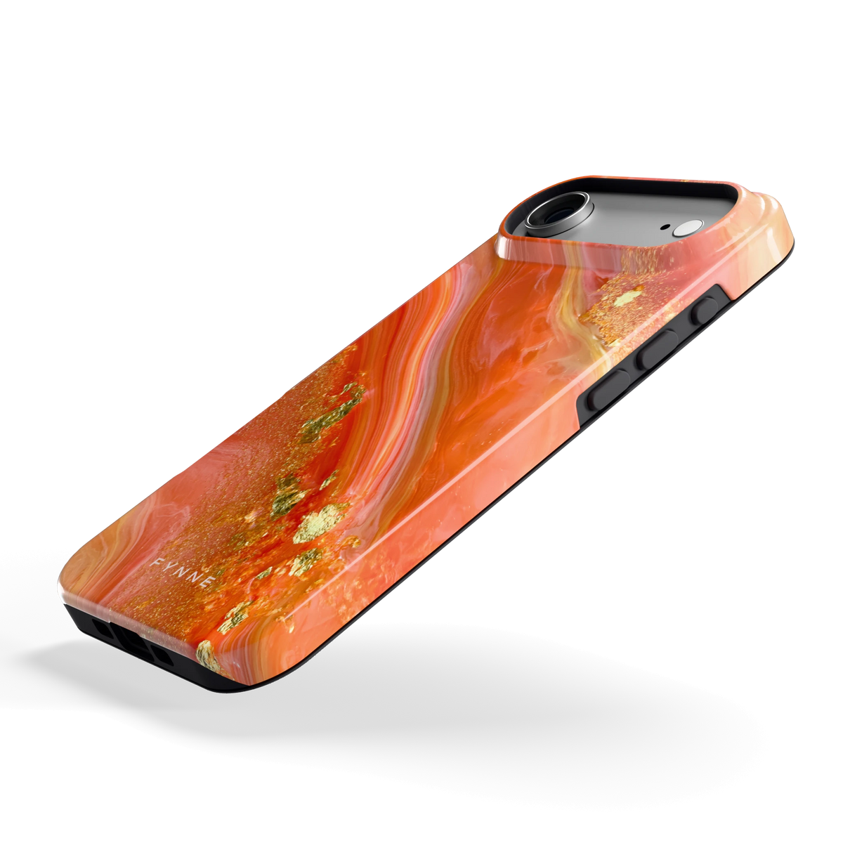 Koraal Agaat Goud hoesje voor iPhone Air, schuin