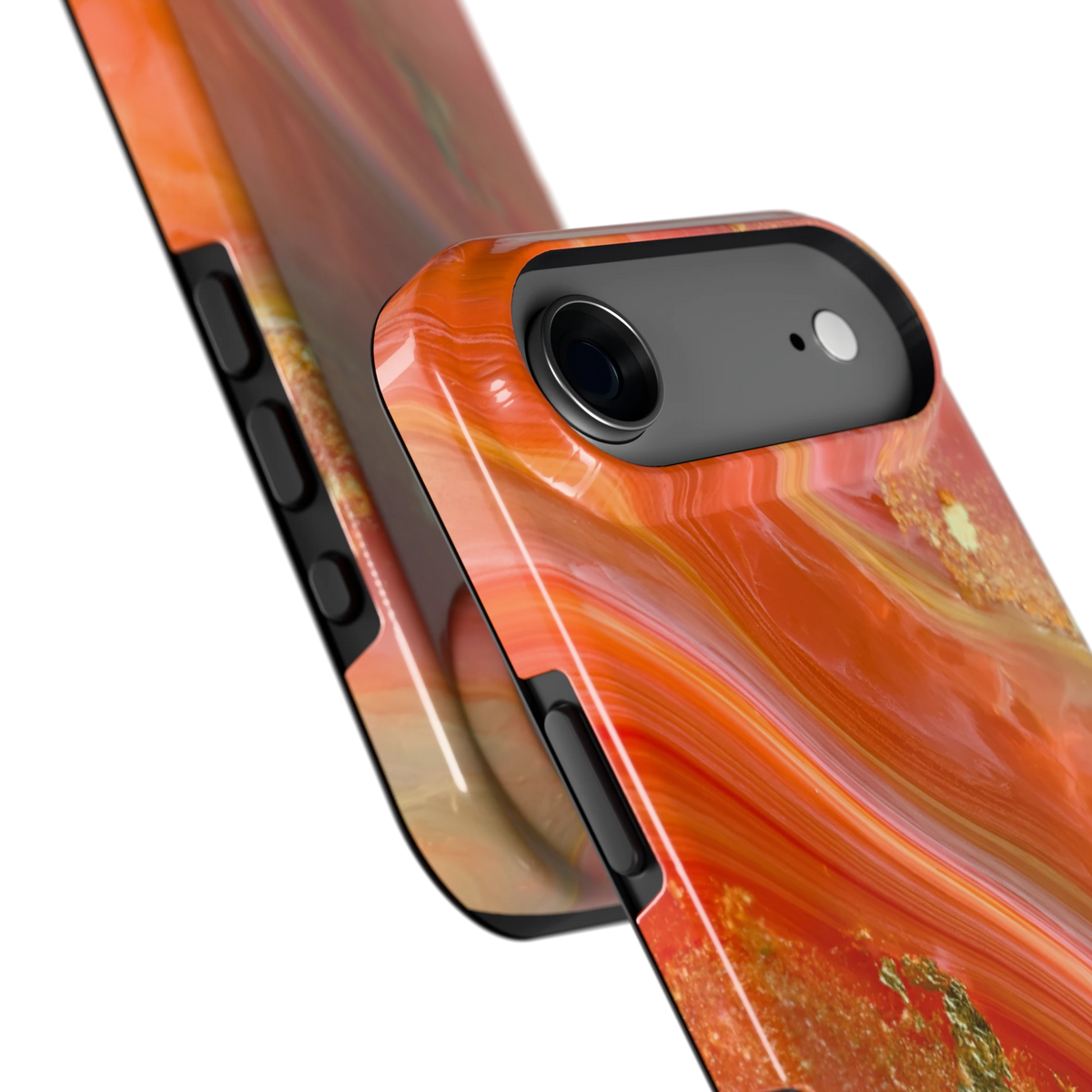 Koraal Agaat Goud hoesje voor iPhone Air, close-up