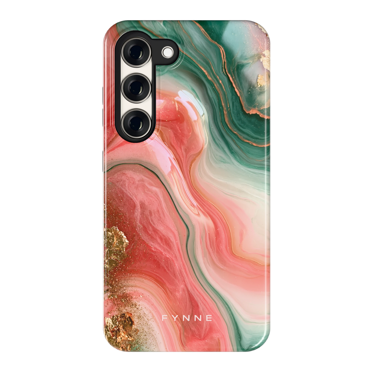 Koraal Jade Marmer hoesje voor Galaxy S23, achterkant