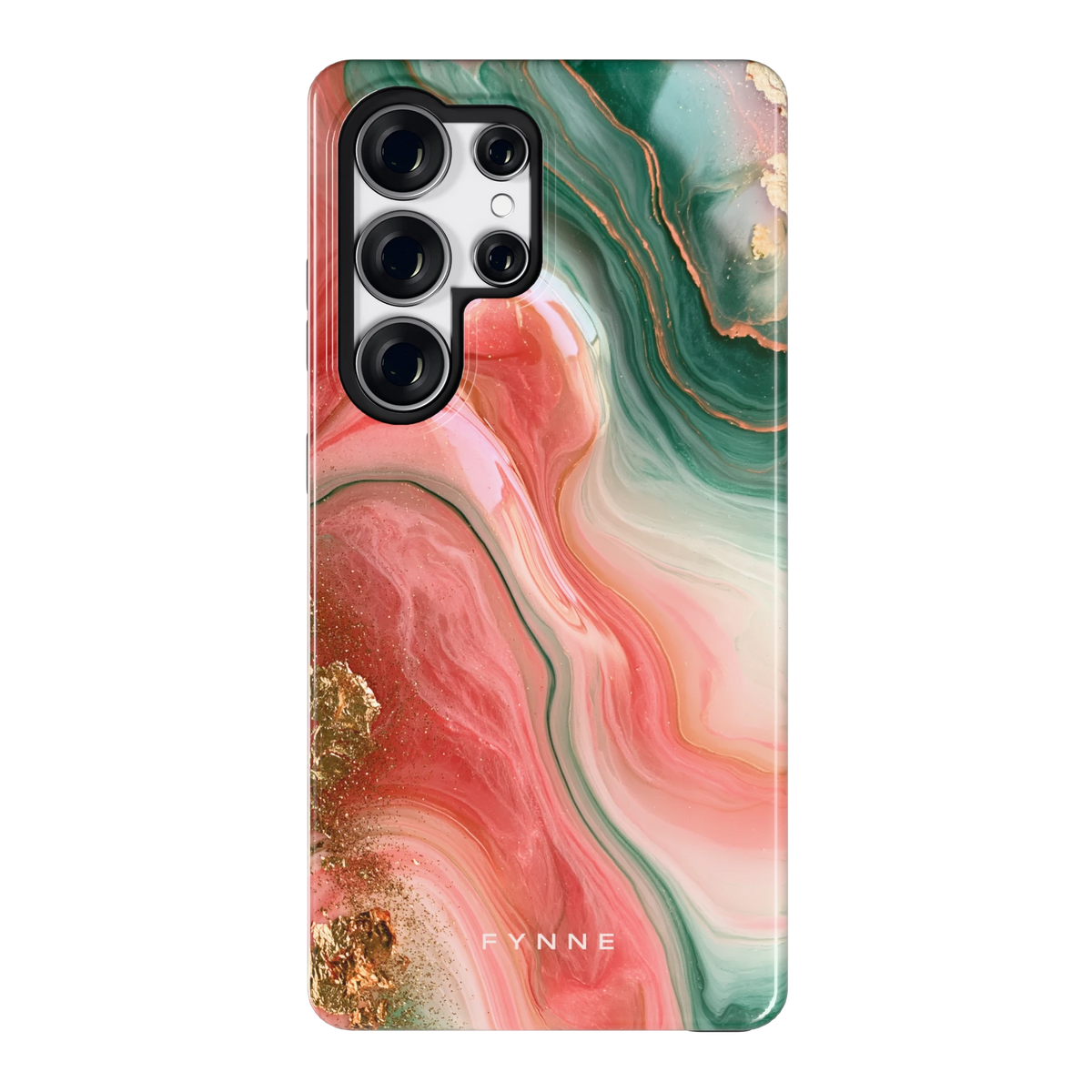 Koraal Jade Marmer hoesje voor Galaxy S25 Ultra, achterkant