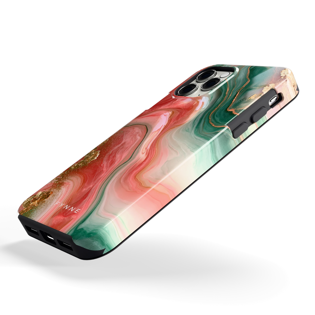 Koraal Jade Marmer hoesje voor iPhone 11 Pro, schuin
