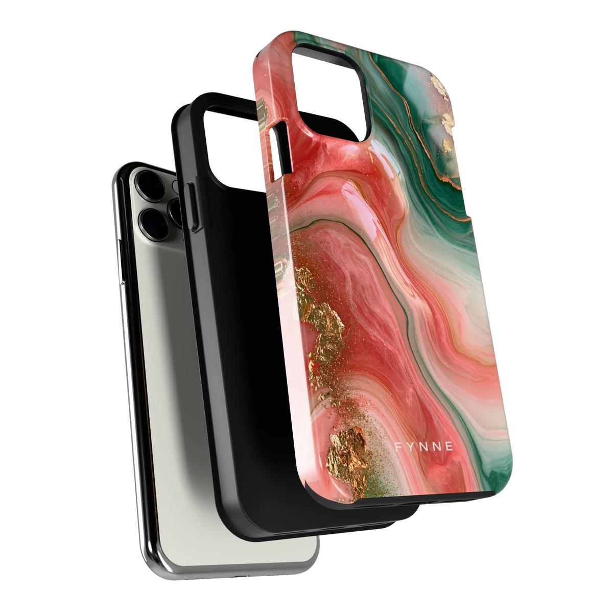 Koraal Jade Marmer hoesje voor iPhone 11 Pro, los van de telefoon