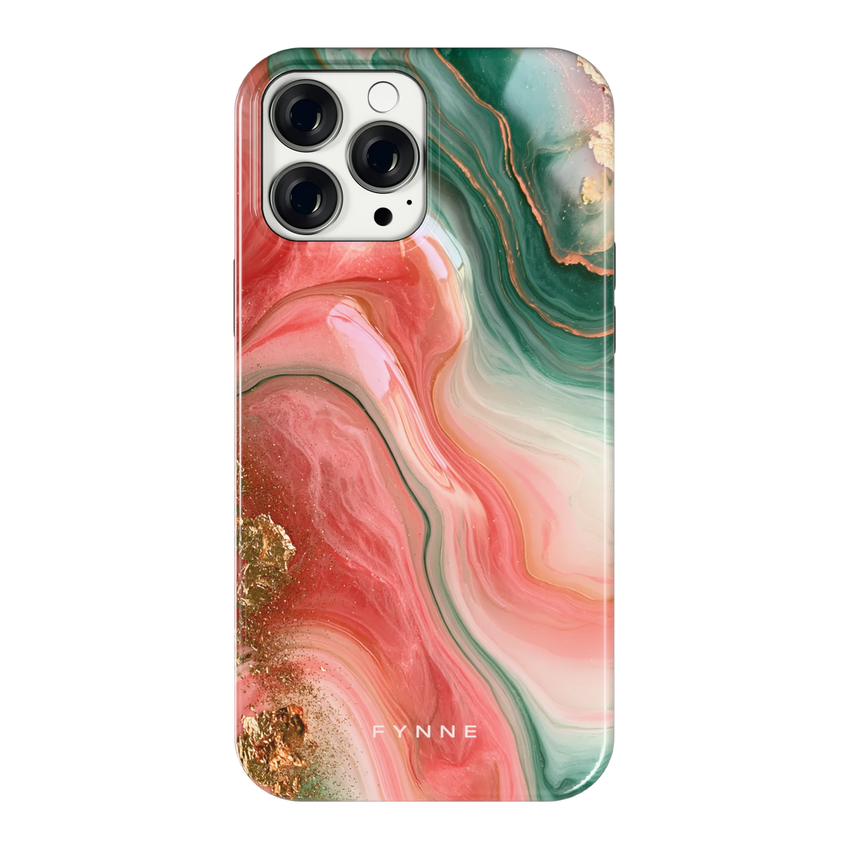 Koraal Jade Marmer hoesje voor iPhone 13 Pro Max, achterkant