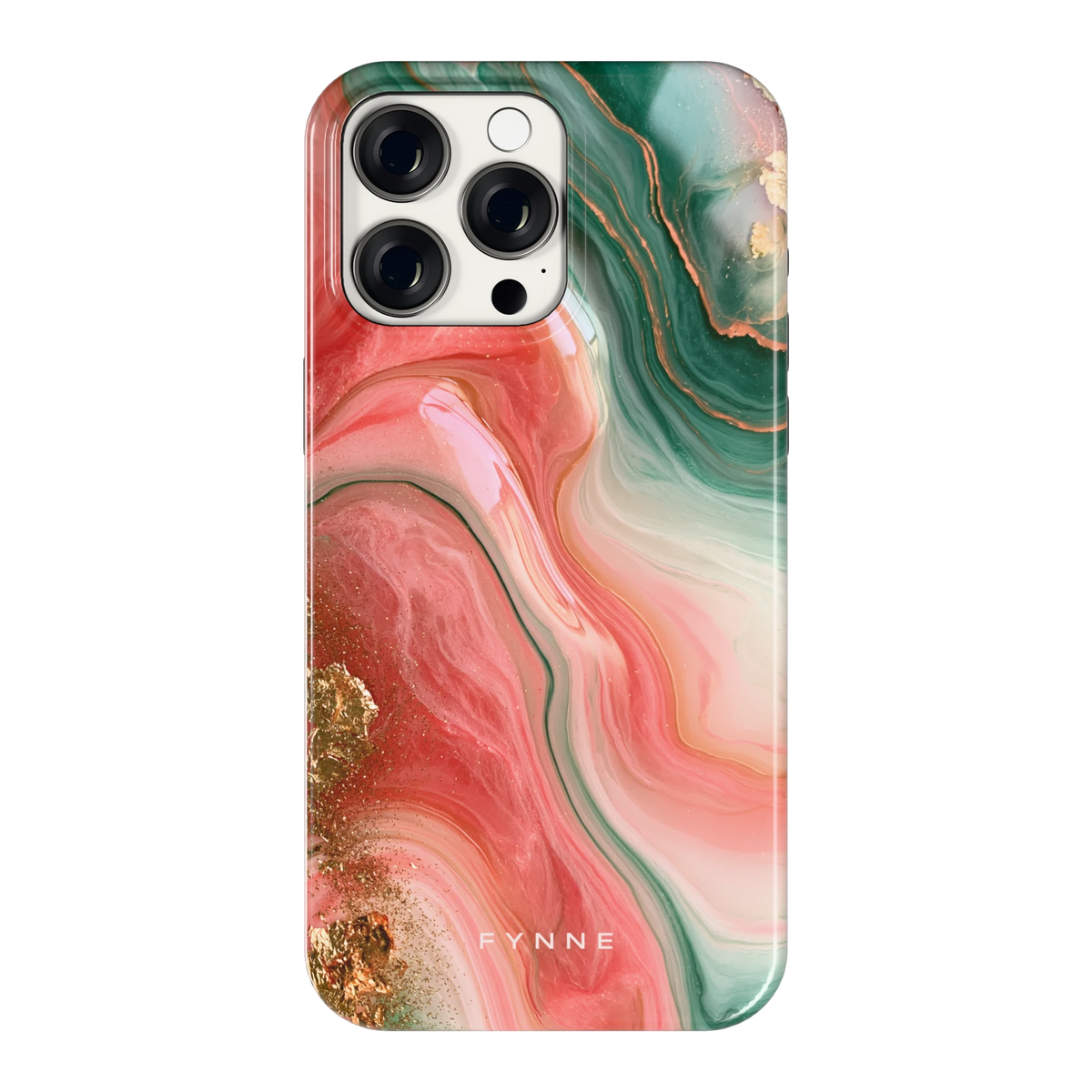 Koraal Jade Marmer hoesje voor iPhone 15 Pro Max, achterkant