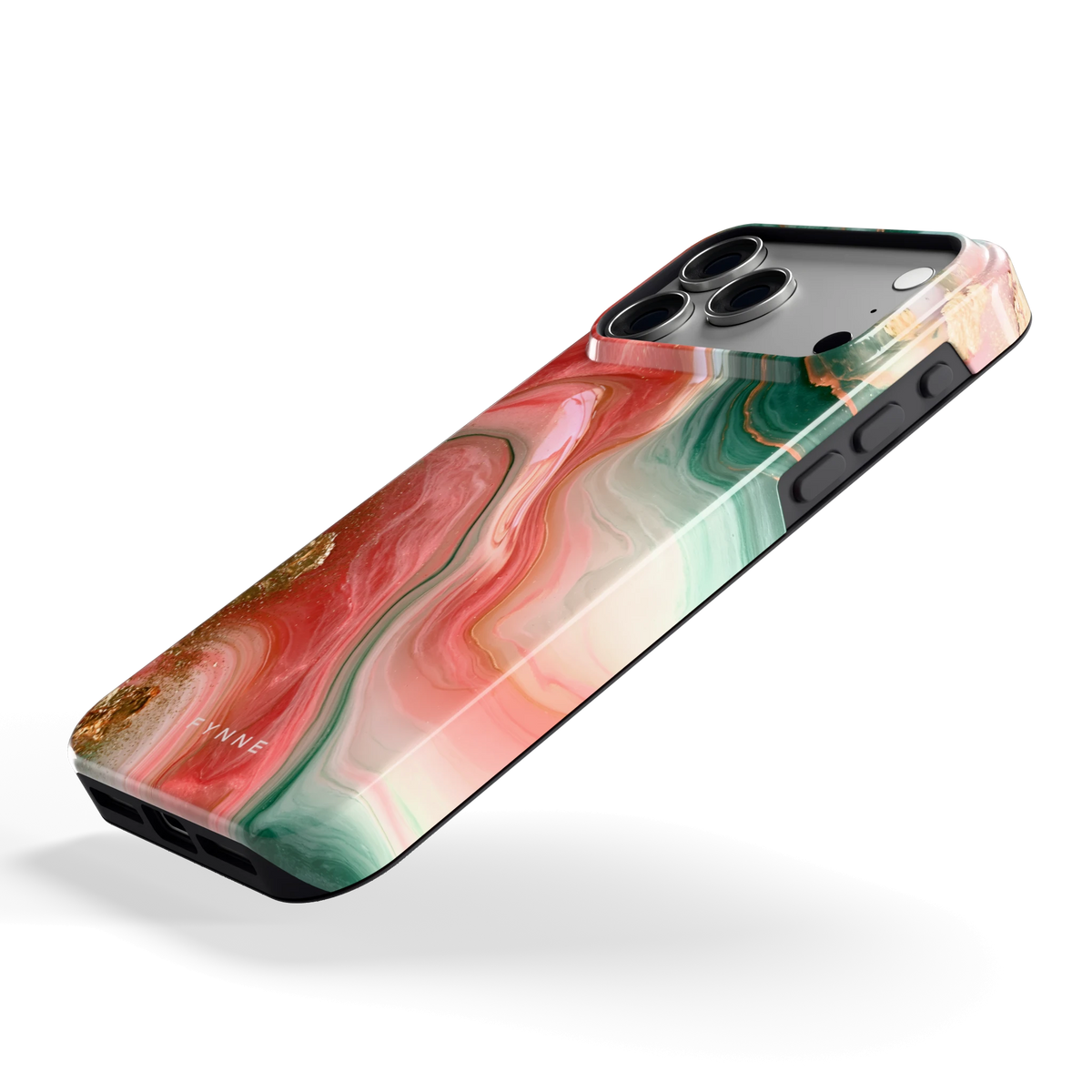 Koraal Jade Marmer hoesje voor iPhone 18 Pro Max, schuin