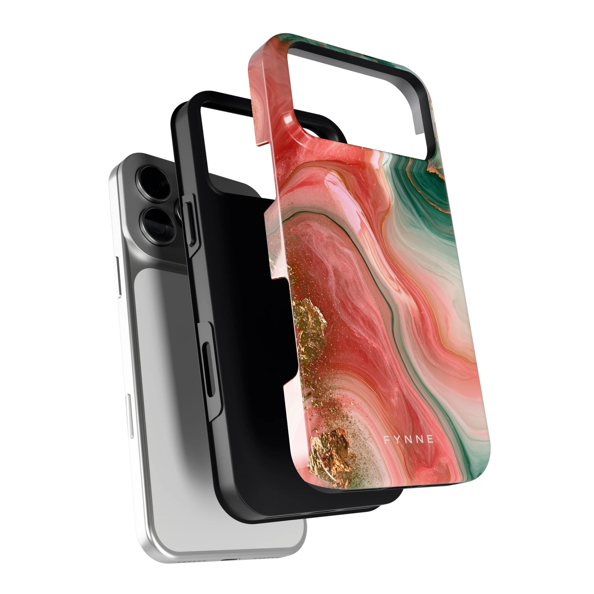 Koraal Jade Marmer hoesje voor iPhone 18 Pro Max, los van de telefoon