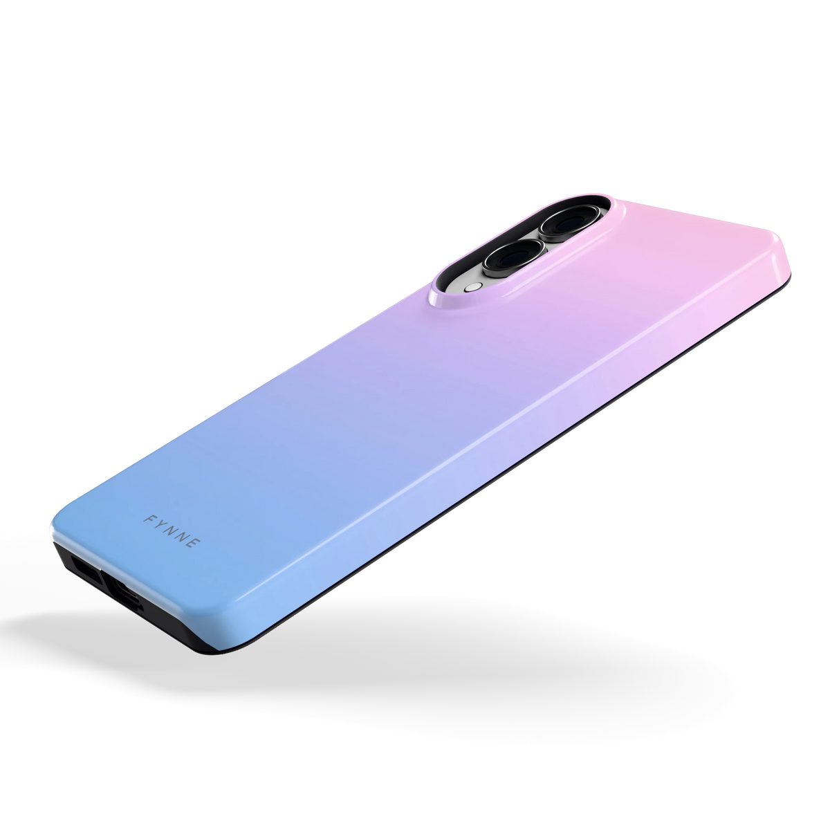 Suikerspinlucht hoesje voor Galaxy S25 Edge, schuin