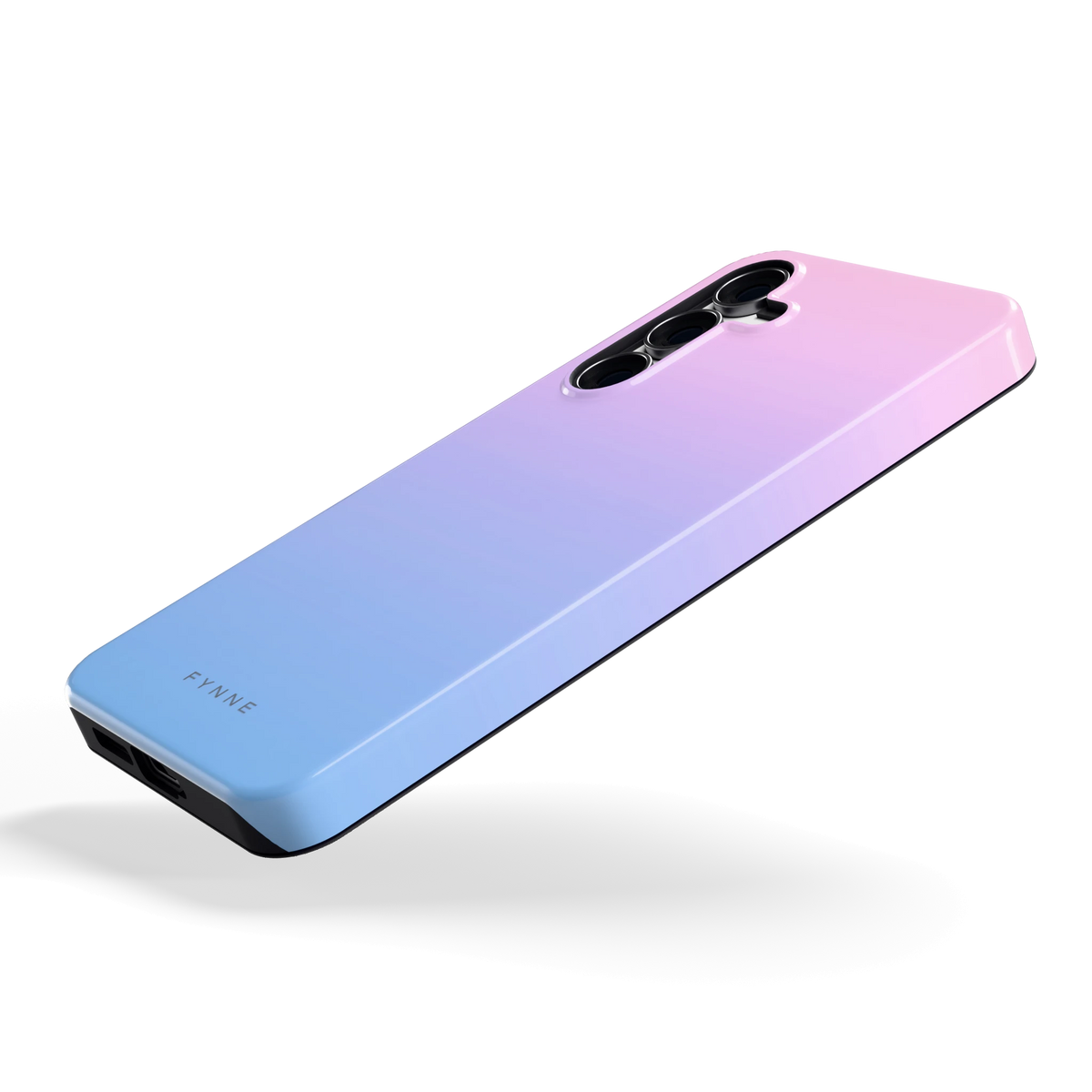 Suikerspinlucht hoesje voor Galaxy S25 FE, schuin