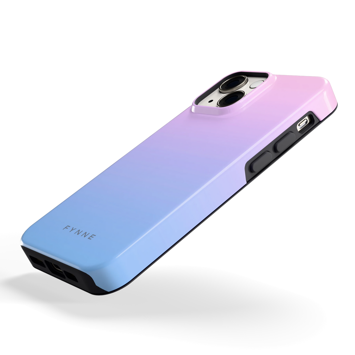 Suikerspinlucht hoesje voor iPhone 13 mini, schuin