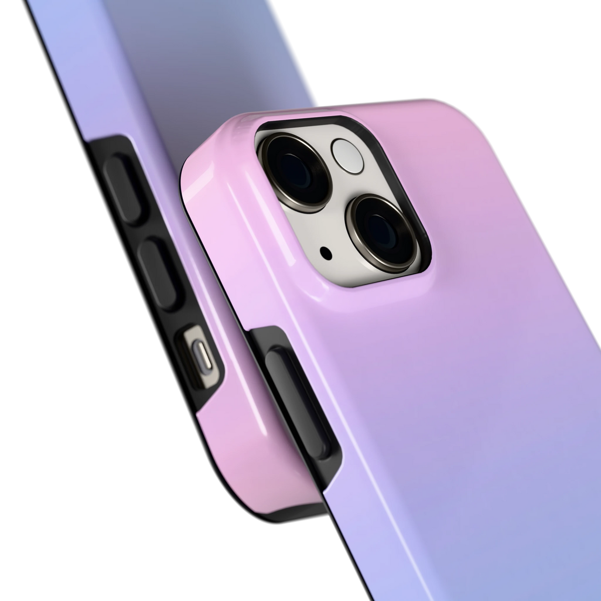 Suikerspinlucht hoesje voor iPhone 13 mini, close-up