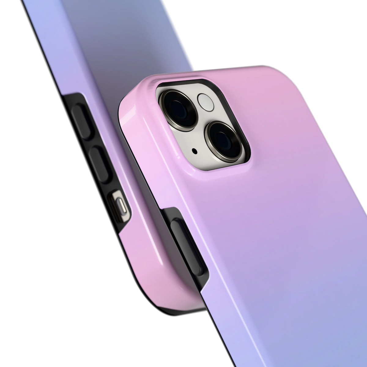 Suikerspinlucht hoesje voor iPhone 14 Plus, close-up