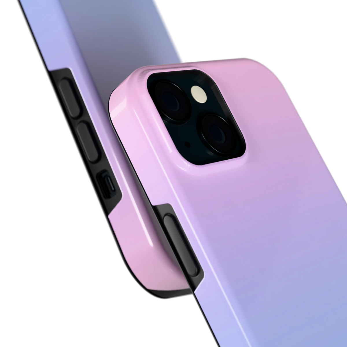 Suikerspinlucht hoesje voor iPhone 15, close-up