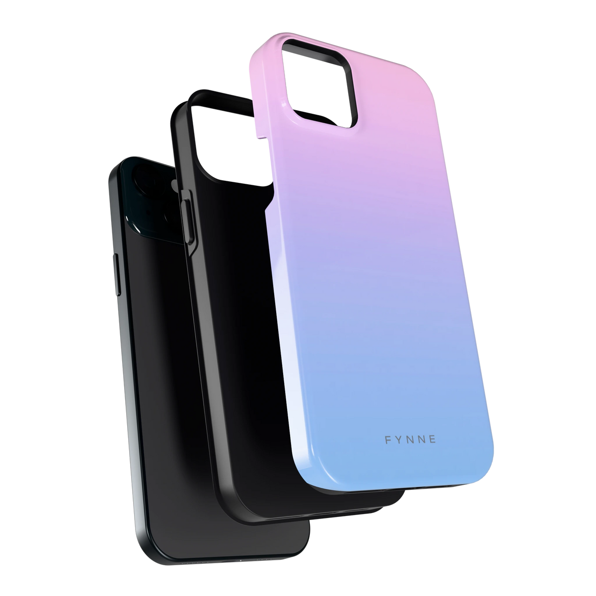 Suikerspinlucht hoesje voor iPhone 15 Plus, los van de telefoon