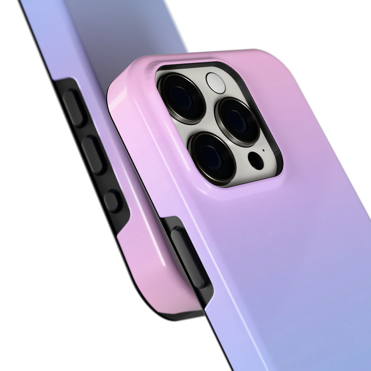 Suikerspinlucht hoesje voor iPhone 15 Pro, close-up