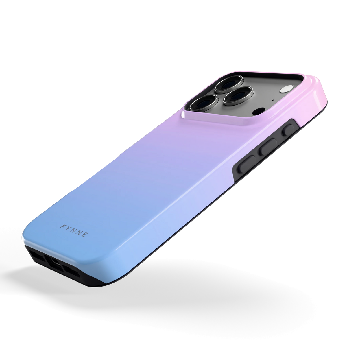 Suikerspinlucht hoesje voor iPhone 17 Pro, schuin