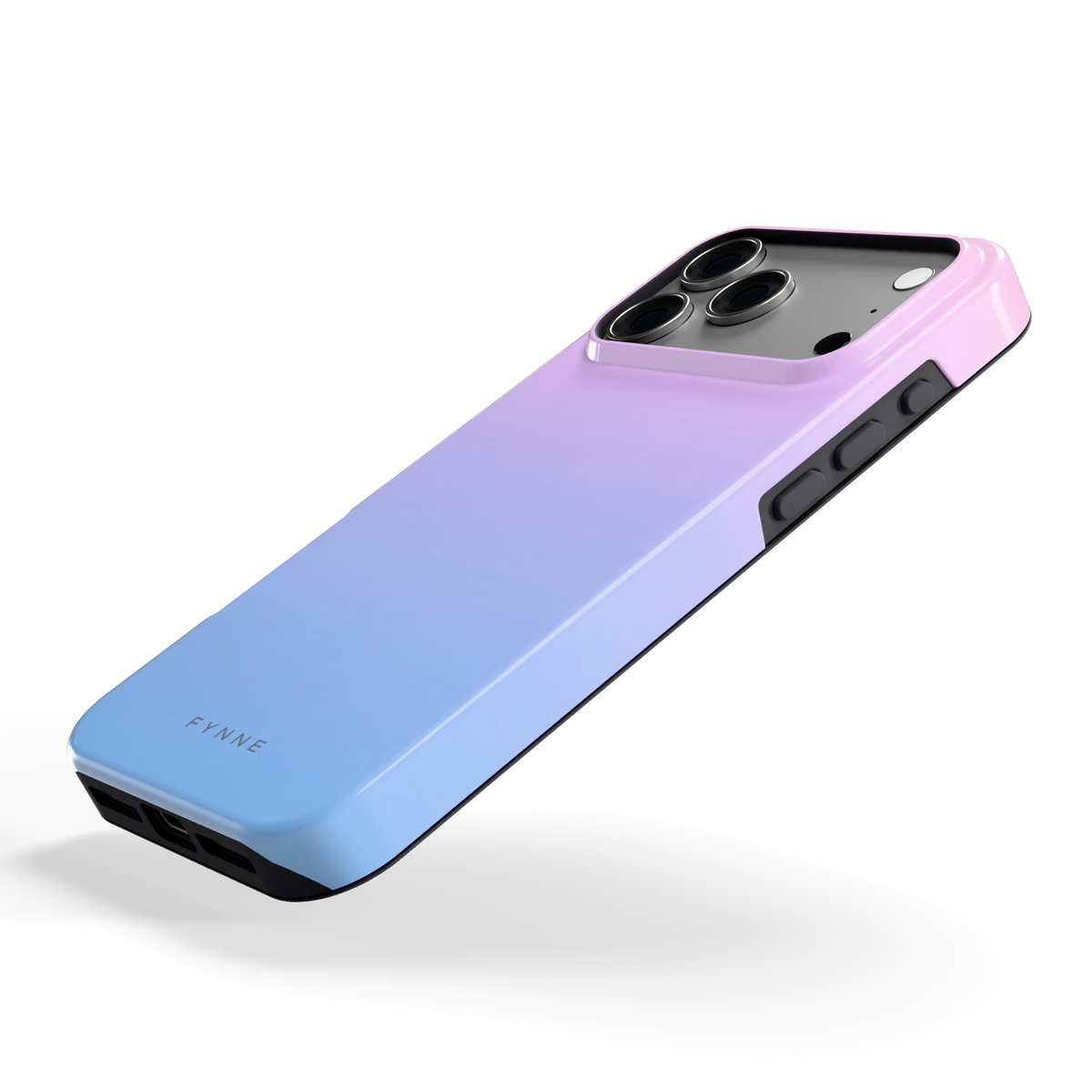 Suikerspinlucht hoesje voor iPhone 17 Pro Max, schuin