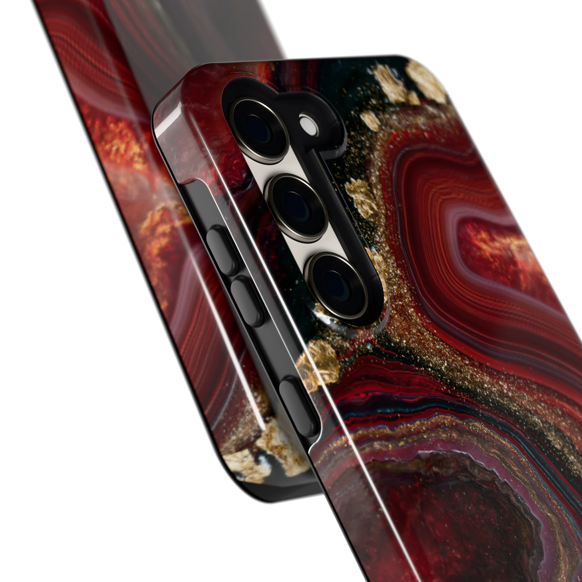 Karmozijn Agaat hoesje voor Galaxy S23, close-up