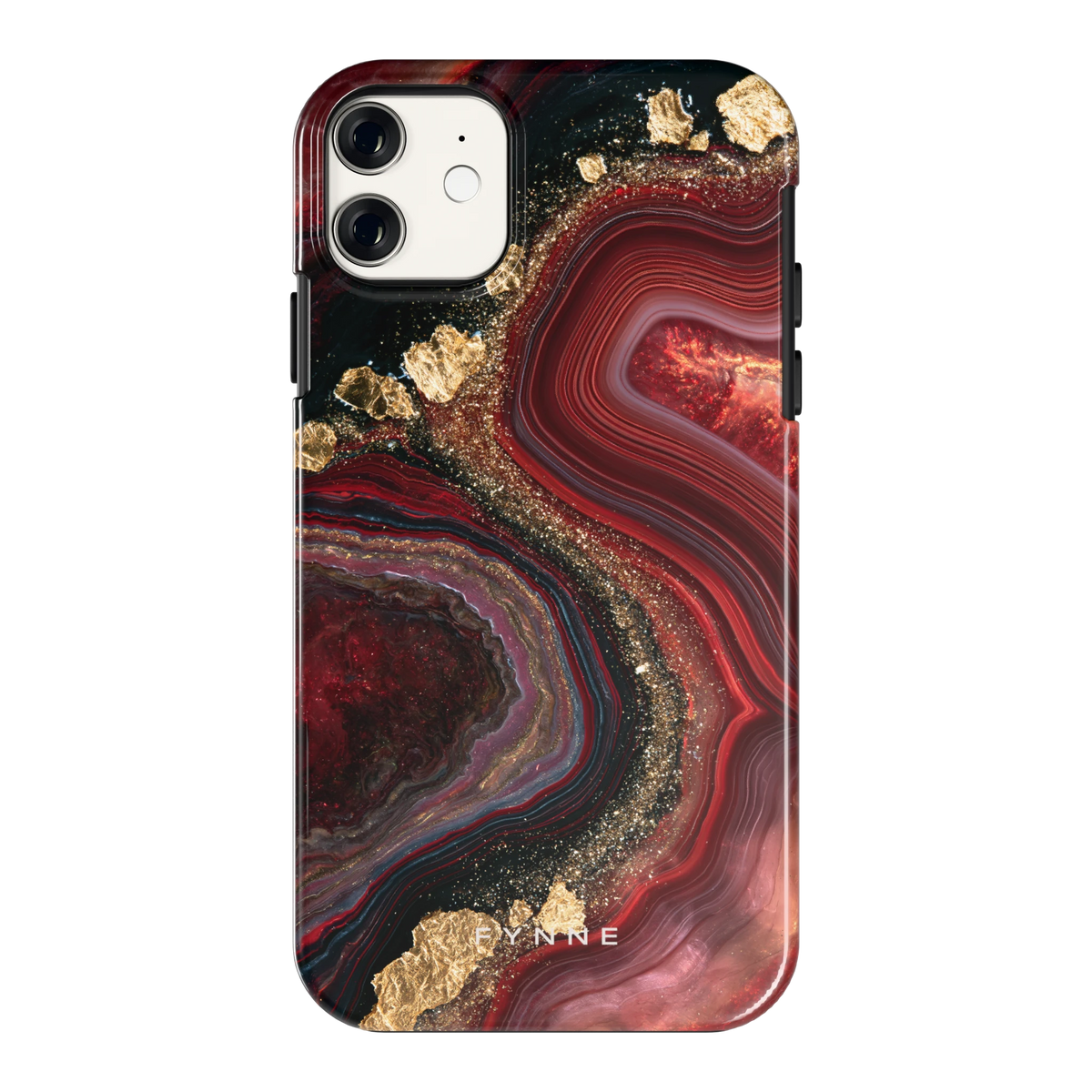 Karmozijn Agaat hoesje voor iPhone 11, achterkant